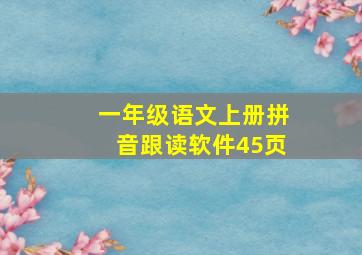 一年级语文上册拼音跟读软件45页