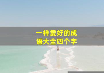 一样爱好的成语大全四个字