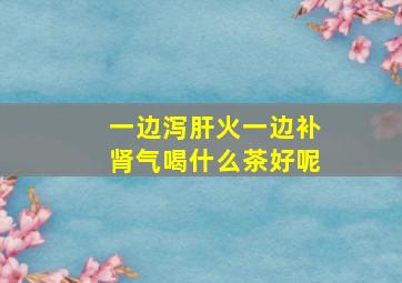 一边泻肝火一边补肾气喝什么茶好呢