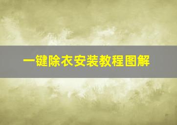 一键除衣安装教程图解