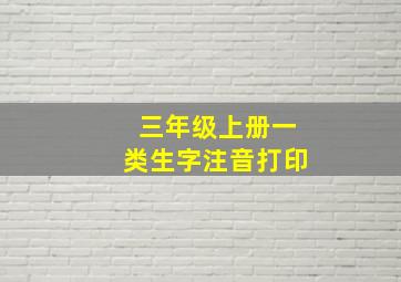 三年级上册一类生字注音打印