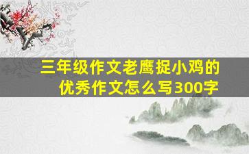 三年级作文老鹰捉小鸡的优秀作文怎么写300字