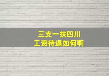 三支一扶四川工资待遇如何啊