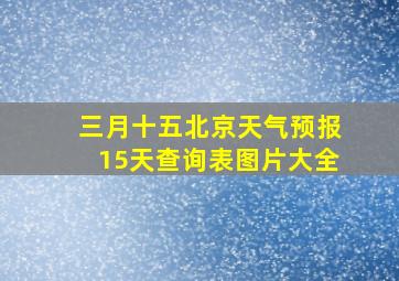 三月十五北京天气预报15天查询表图片大全