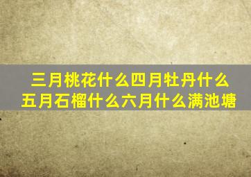 三月桃花什么四月牡丹什么五月石榴什么六月什么满池塘