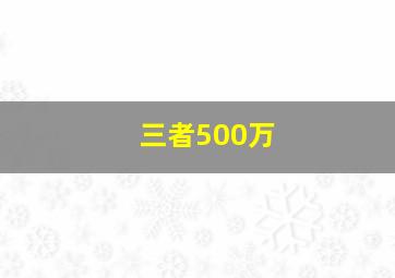 三者500万