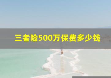 三者险500万保费多少钱