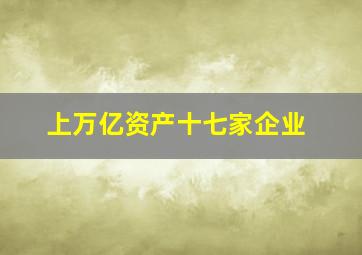 上万亿资产十七家企业