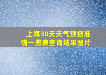 上海30天天气预报准确一览表查询结果图片