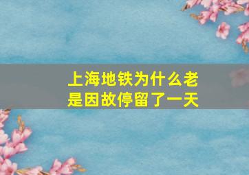 上海地铁为什么老是因故停留了一天