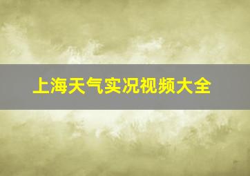 上海天气实况视频大全