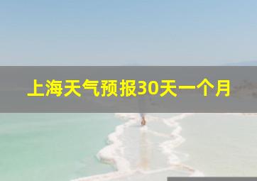 上海天气预报30天一个月