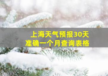 上海天气预报30天准确一个月查询表格