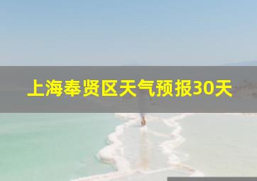 上海奉贤区天气预报30天