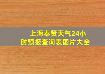 上海奉贤天气24小时预报查询表图片大全