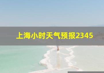 上海小时天气预报2345