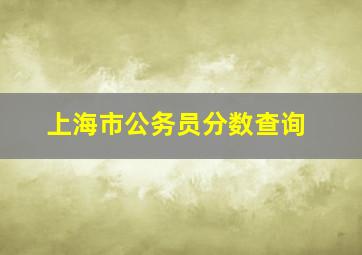 上海市公务员分数查询