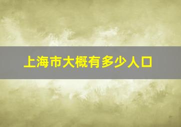 上海市大概有多少人口