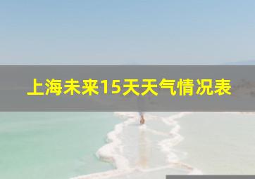 上海未来15天天气情况表