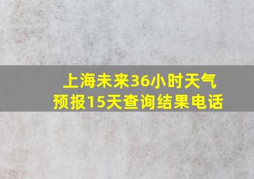 上海未来36小时天气预报15天查询结果电话