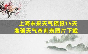 上海未来天气预报15天准确天气查询表图片下载