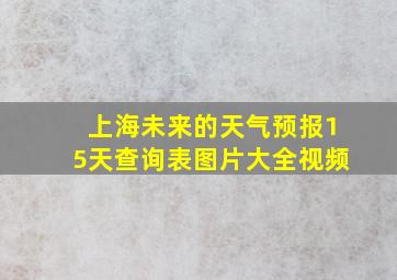 上海未来的天气预报15天查询表图片大全视频