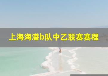 上海海港b队中乙联赛赛程