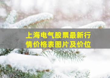 上海电气股票最新行情价格表图片及价位