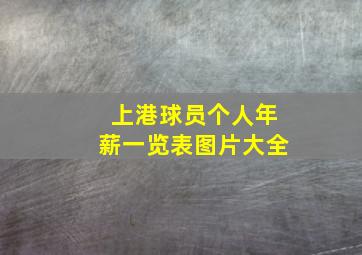 上港球员个人年薪一览表图片大全