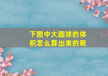 下图中大圆球的体积怎么算出来的呢