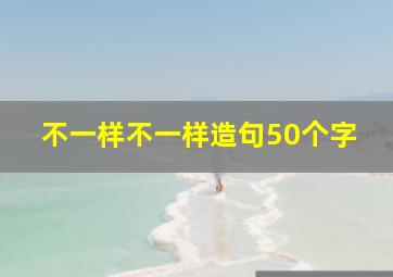 不一样不一样造句50个字