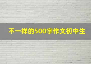 不一样的500字作文初中生