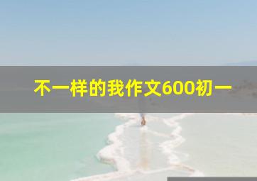 不一样的我作文600初一