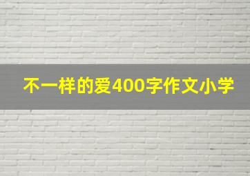 不一样的爱400字作文小学