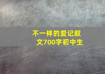 不一样的爱记叙文700字初中生