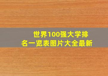 世界100强大学排名一览表图片大全最新