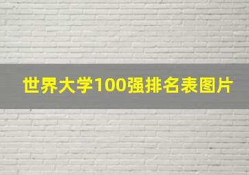 世界大学100强排名表图片