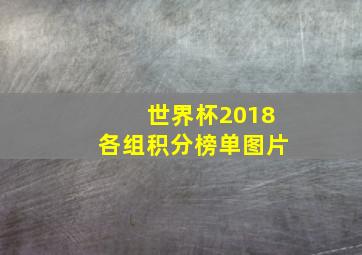 世界杯2018各组积分榜单图片