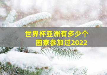 世界杯亚洲有多少个国家参加过2022