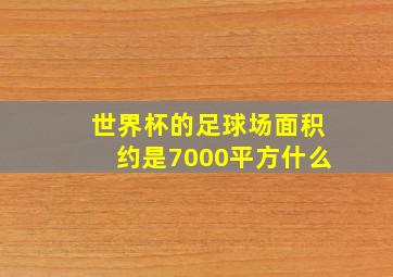 世界杯的足球场面积约是7000平方什么