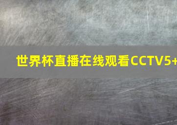 世界杯直播在线观看CCTV5+