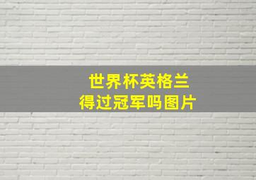 世界杯英格兰得过冠军吗图片