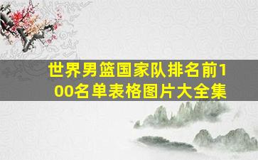 世界男篮国家队排名前100名单表格图片大全集