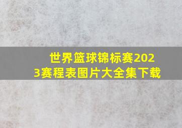 世界篮球锦标赛2023赛程表图片大全集下载