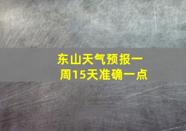 东山天气预报一周15天准确一点