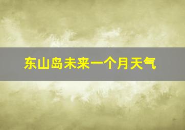 东山岛未来一个月天气