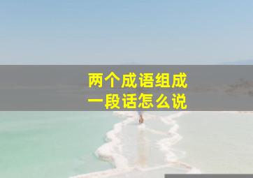 两个成语组成一段话怎么说