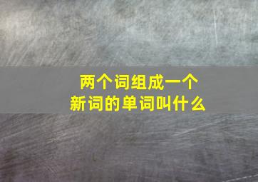 两个词组成一个新词的单词叫什么