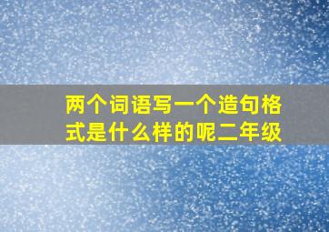 两个词语写一个造句格式是什么样的呢二年级