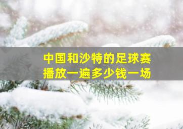 中国和沙特的足球赛播放一遍多少钱一场